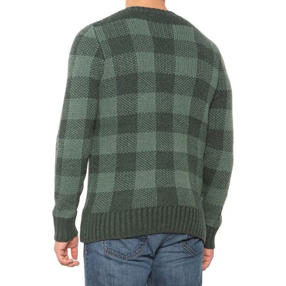 SmartWool Dk Sage Heather Cozy Lodge Buffalo Check Sweater Men's Size L NWT - Picture 2 of 8